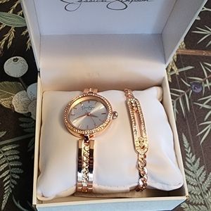 Jessica Simpson Watch Bracelet Set